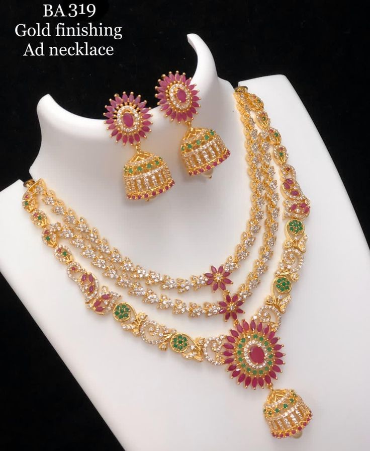 Gemmed Glamour Super Necklace set